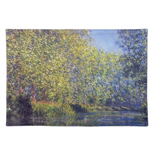 Bend in Epte River near Giverny by Claude Monet Cloth Placemat