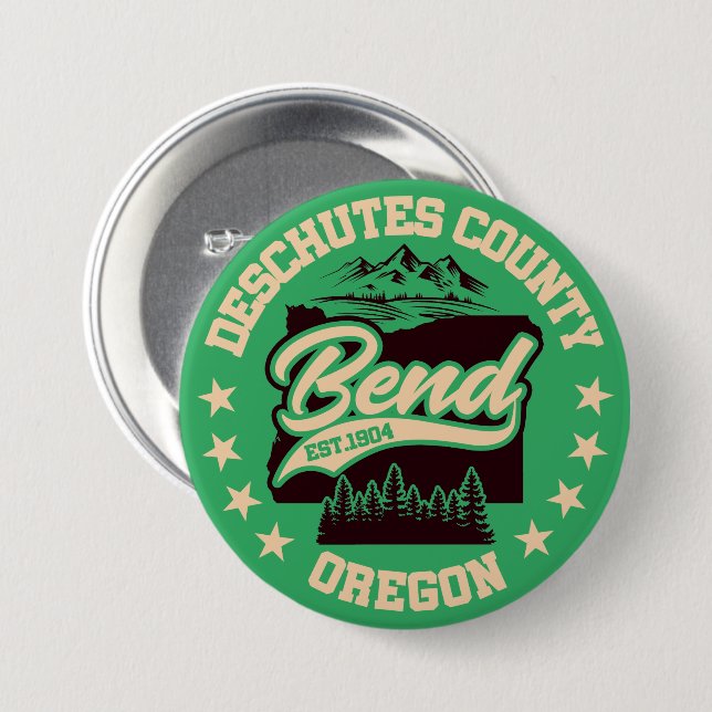 Bend,Oregon Button (Front & Back)