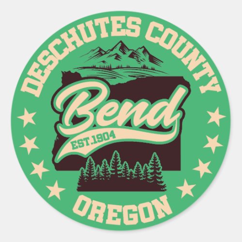 BendOregon Classic Round Sticker