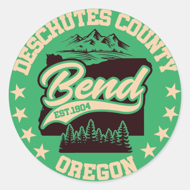 Bend,Oregon Classic Round Sticker (Front)