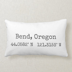 Bend, Oregon Coordinates Lumbar Pillow