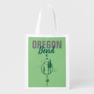 Bend Oregon Geometric Planets & Trees Grocery Bag