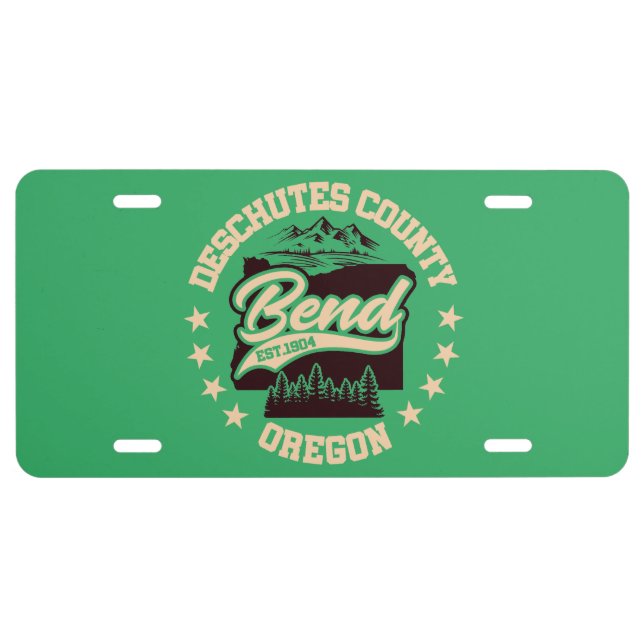 Bend,Oregon License Plate (Front)