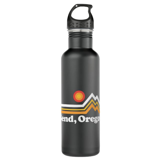 Bend Oregon Long Sleeve Shirt Stainless Steel Water Bottle (Front)