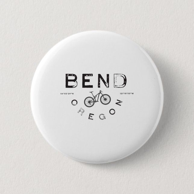 Bend Oregon Mountain Biking  Button (Front)