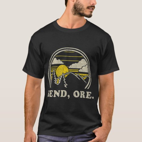 Bend Oregon OR  Vintage Hiking Mountains  T_Shirt