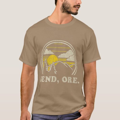 Bend Oregon OR  Vintage Hiking Mountains T_Shirt