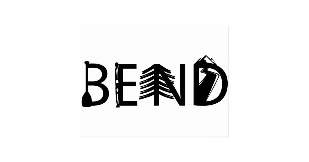 Bend Oregon Outdoor Activity Letters Logo Postcard Zazzle com