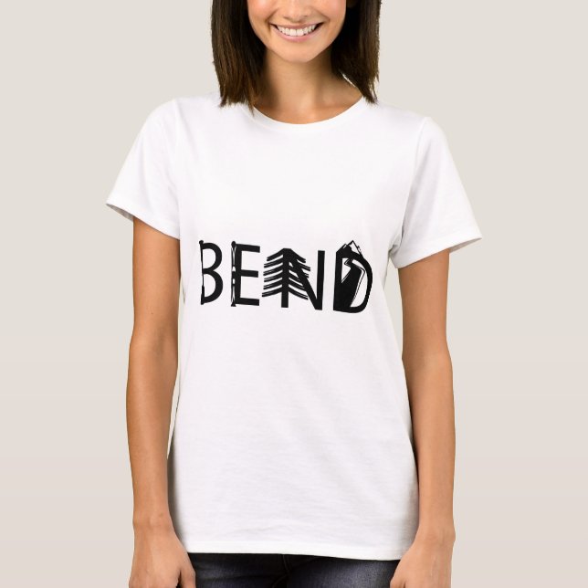 Bend Oregon Outdoor Activity Letters Logo T-Shirt (Front)