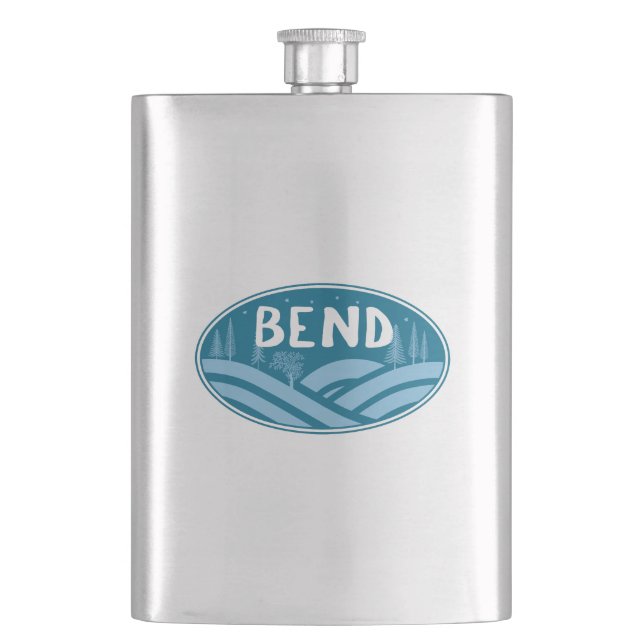 Bend Oregon Outdoors Flask (Front)