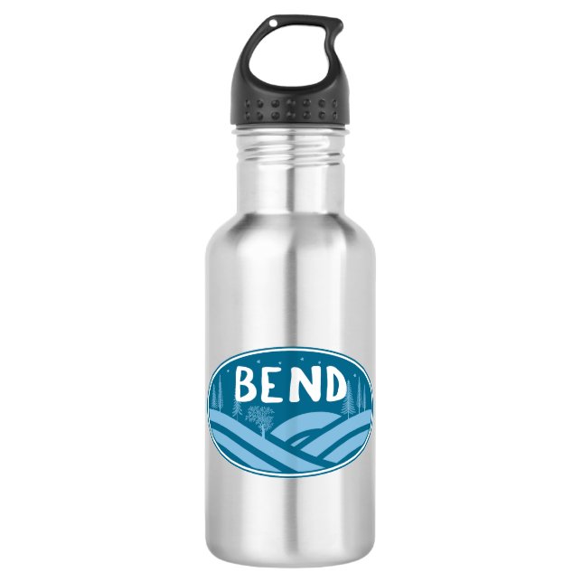 Bend Oregon Outdoors Stainless Steel Water Bottle (Front)