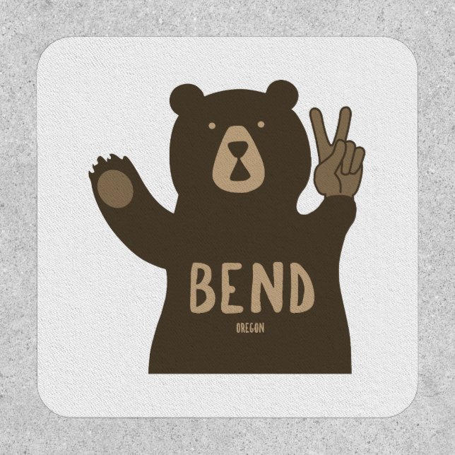 Bend Oregon Peace Bear Patch (Front)