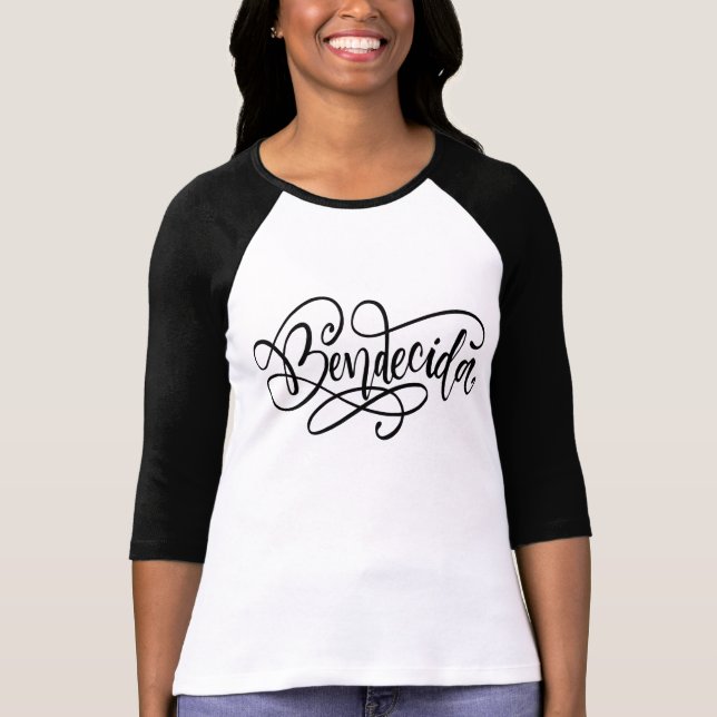 Bendecida - Blessed in Spanish T-Shirt (Front)