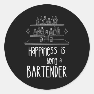 Bender Hapess Mixology Intoxicologist Bar Worker Classic Round Sticker