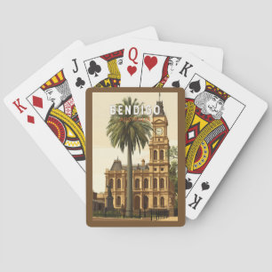 Bendigo Australia Travel Art Vintage Poker Cards