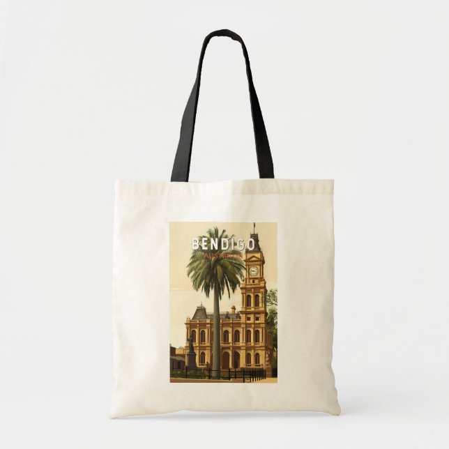 Bendigo Australia Travel Art Vintage Tote Bag (Front)