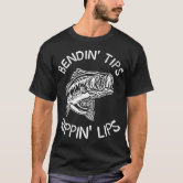 Bass Fishing Shirts For Men Funny Fishing Shirt Rippin Lips Shirt