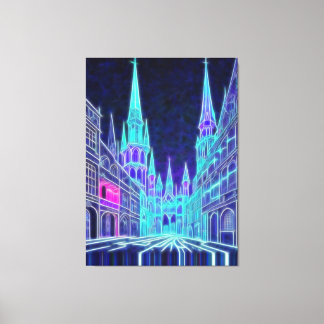 Bending Acropolis Canvas Print