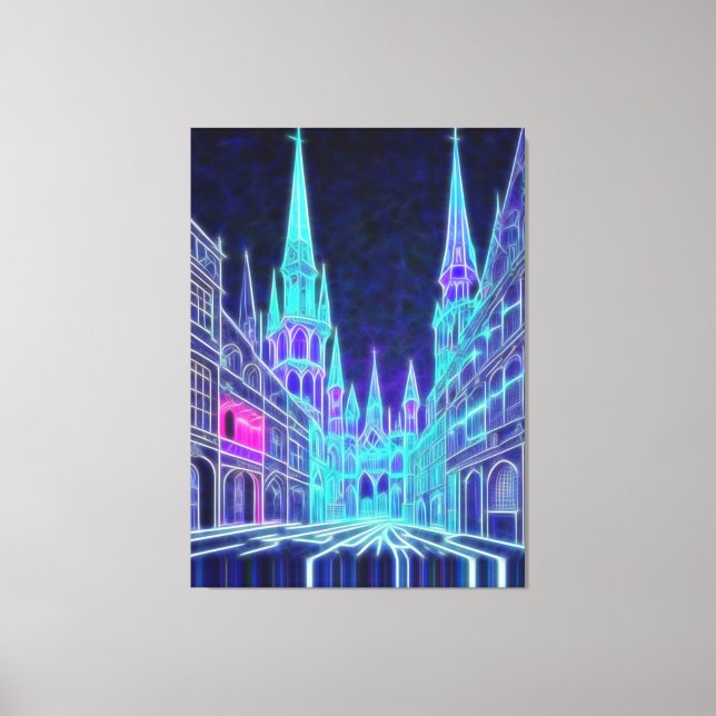 Bending Acropolis Canvas Print (Front)