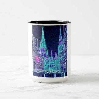 Bending Acropolis Two-Tone Coffee Mug