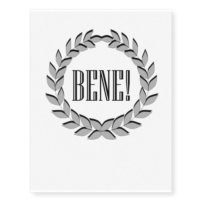 Bene! Good job! Temporary Tattoos (Front)