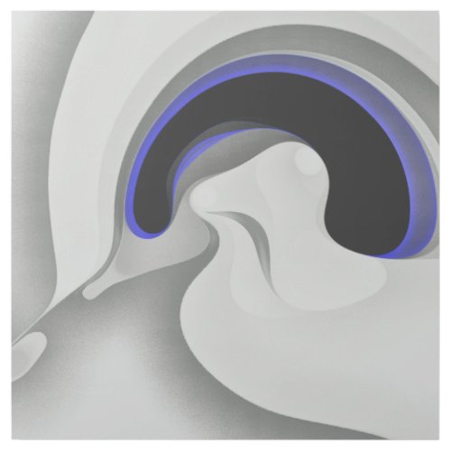 Beneath the Blue Abstract Gray Black  Blue Gallery Wrap