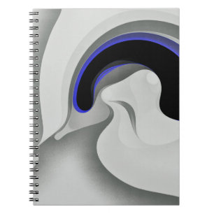 Beneath the Blue: Abstract Gray, Black & Blue Notebook