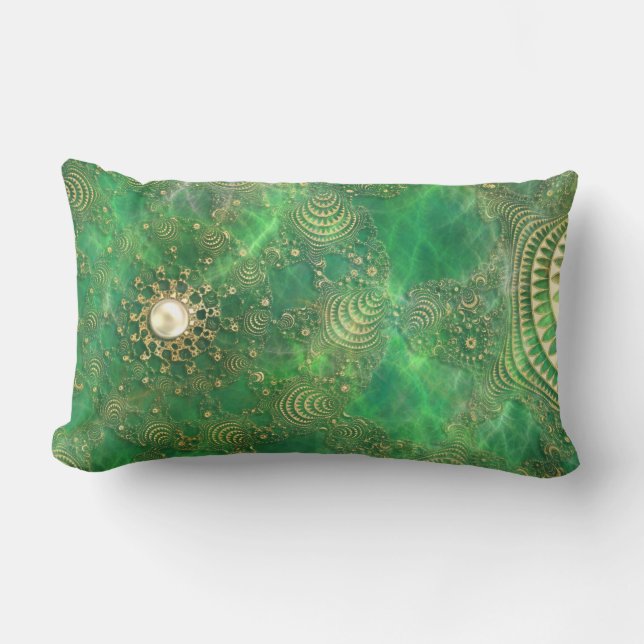 Beneath the Emerald Sea Pillow (Front)