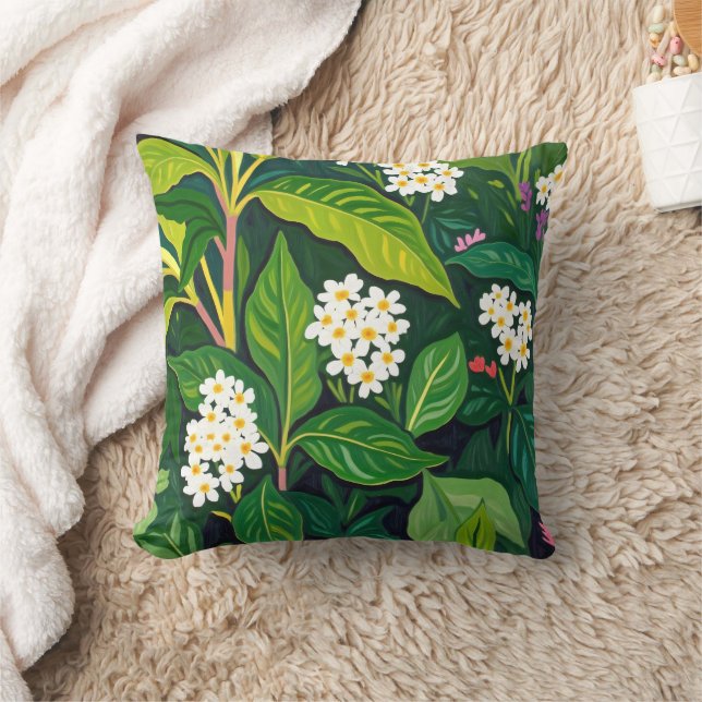 Beneath The Jungle Canopy Throw Pillow (Blanket)