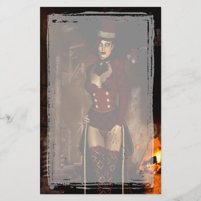 Beneath The Lair Gothic Steampunk Stationery (Front)