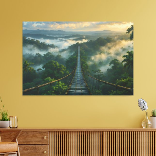Beneath the mist a secret  canvas print (Insitu(LivingRoom))