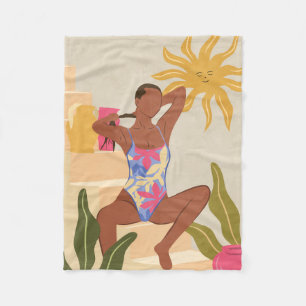 Beneath the Smiling Sun Fleece Blanket