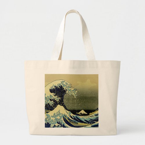 Beneath the Wave off Kanagawa Large Tote Bag