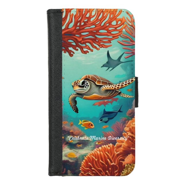 "Beneath the Waves" iPhone Wallet Case (Front)