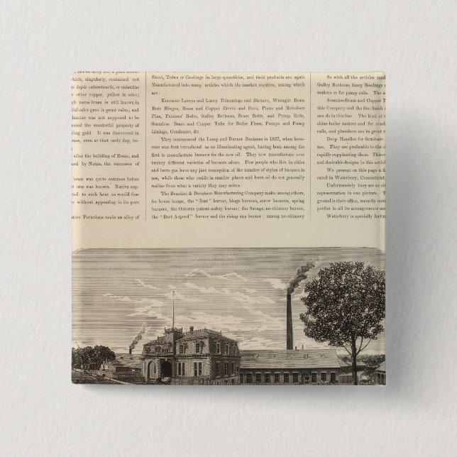 Benedict and Burnham Manfacturing Company Pinback Button (Front)