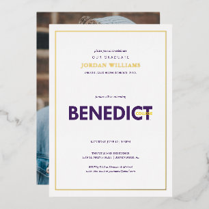 Benedict College Graduation Foil Invitation