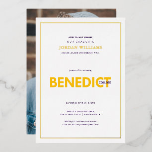 Benedict College Graduation Foil Invitation