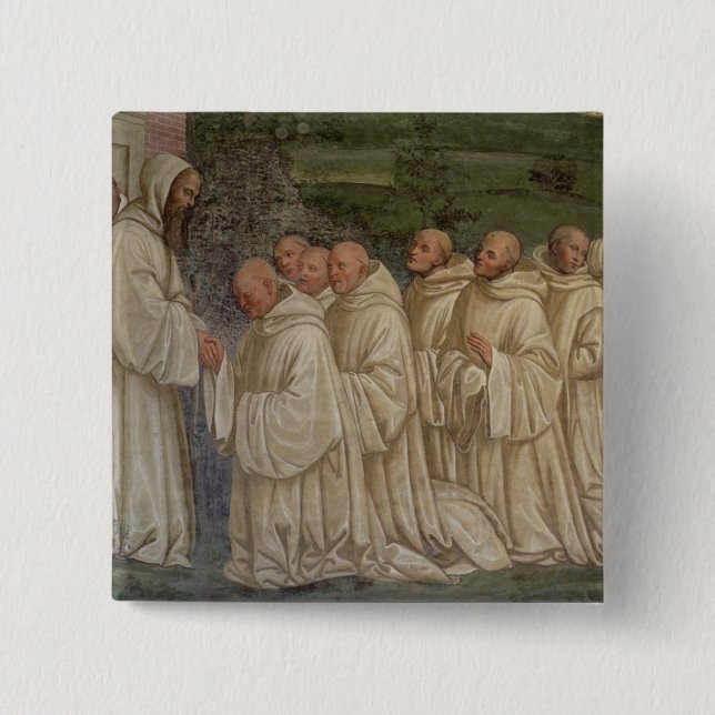 Benedictine Monks, from the Life of St. Benedict ( Button (Front)