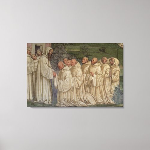 Benedictine Monks from the Life of St Benedict  Canvas Print