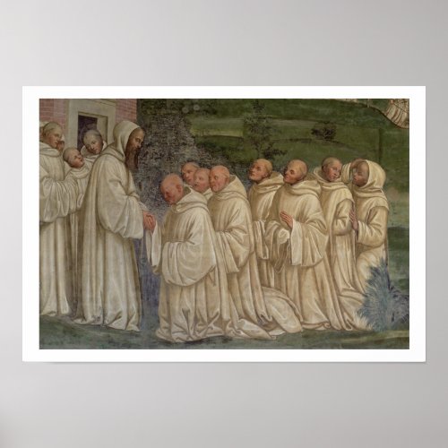 Benedictine Monks from the Life of St Benedict  Poster