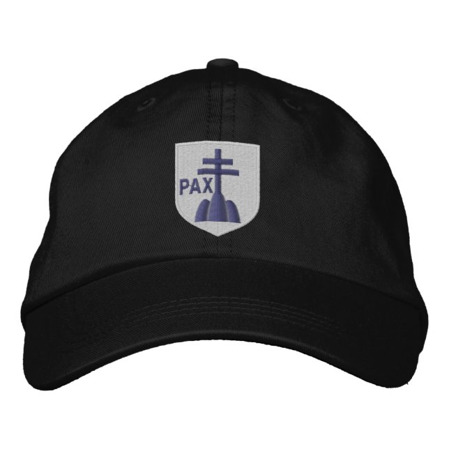 benedictines coat of arms embroidered baseball cap (Front)