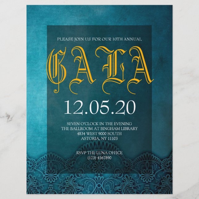 Benefit Gala New Years Party Flyer (Front)