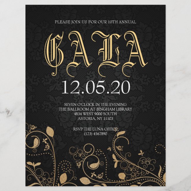 Benefit Gala New Years Party Flyer (Front)