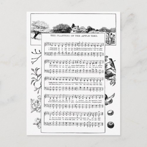 Benefits of Apple Trees Song Postcard