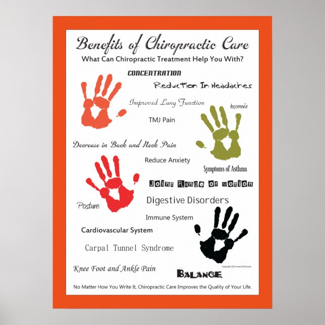 Benefits of Chiropractic Care Poster Customize (Front)