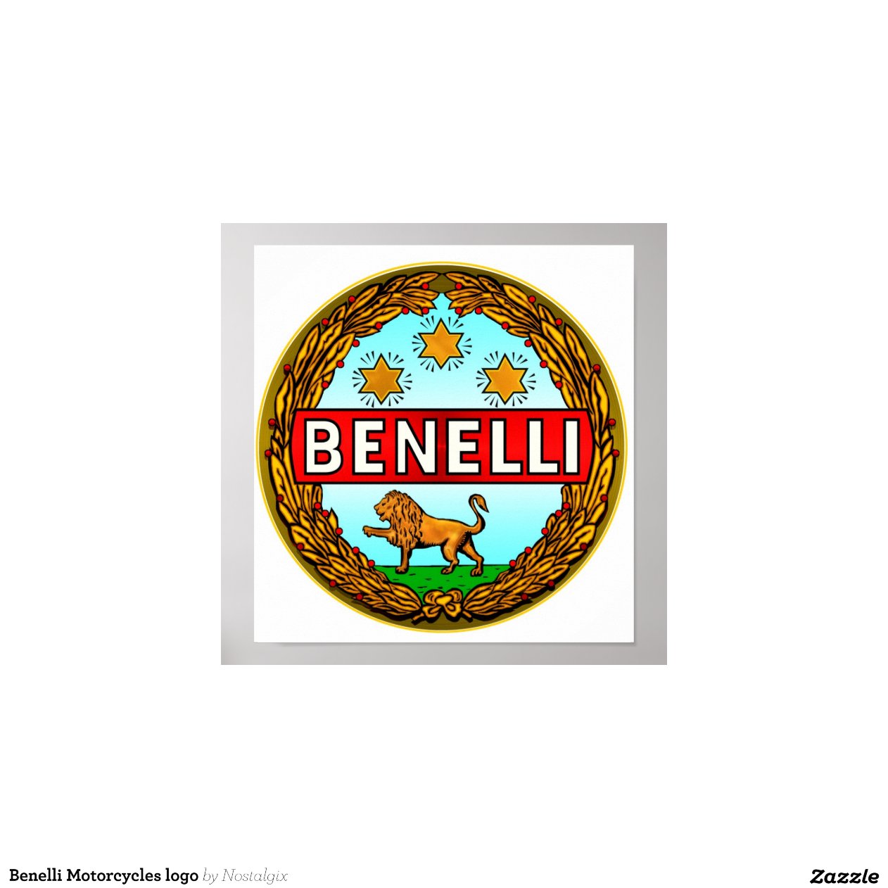 Benelli Motorcycles logo Poster | Zazzle