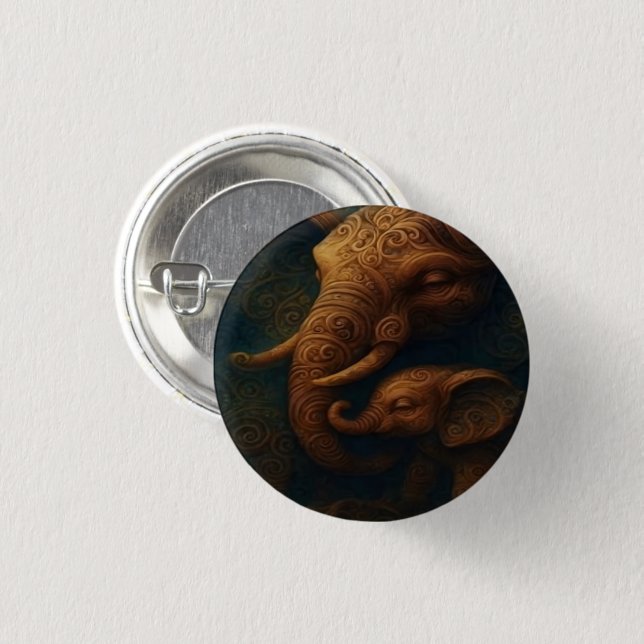 Benevolent Elephants Button (Front & Back)