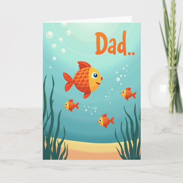 Benevolent Fish Fathers Day Card (Front)