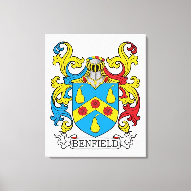 Benfield Family Crest Canvas Print (Front)