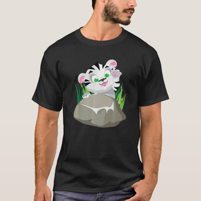 Bengal Baby Tiger Cub Zoo Animal Zookeeper Safari  T-Shirt (Front)